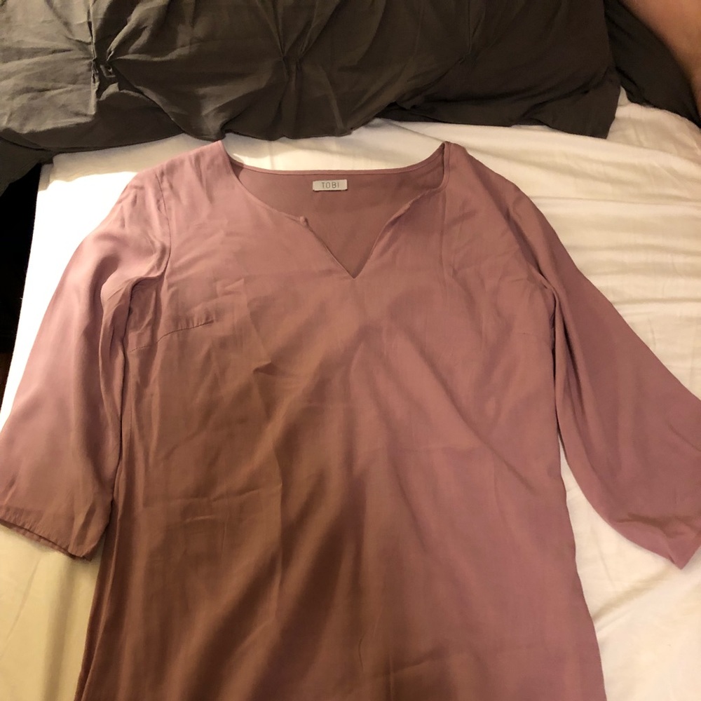 Boho light pink tunic made my Tobi